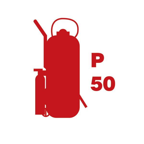 Wheeled Powder Fire Extinguisher P50